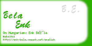 bela enk business card